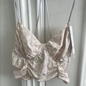 Urban Outfitters Cream Floral Camisole